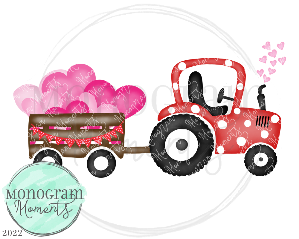 Girl's Vday Hearts Tractor II