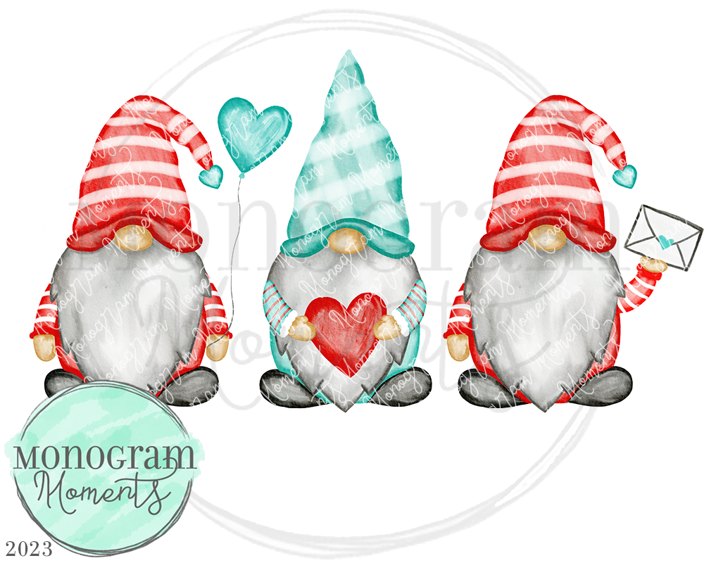 Valentine Gnomes Trio