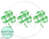 Gingham Shamrock Trio