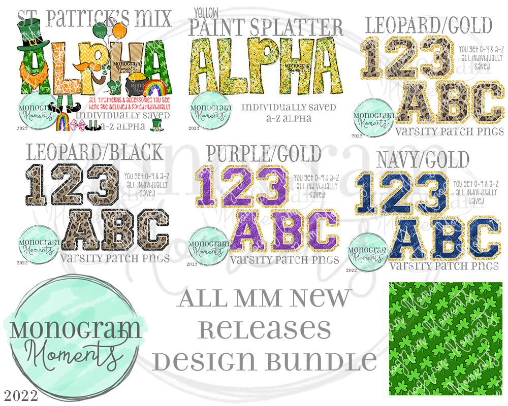 New Release Bundle 1/26/22 - Save 50% - 7 Total Designs
