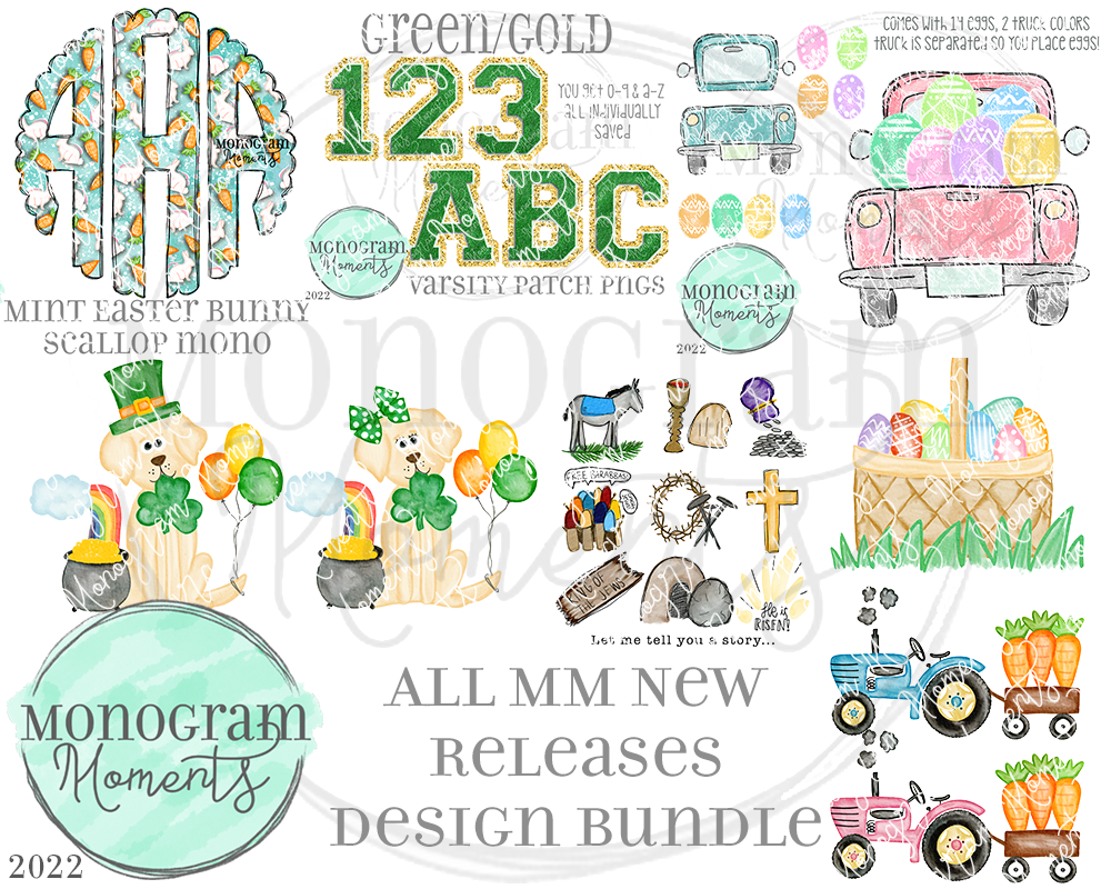 New Release Bundle 2/15/22 - Save 50% - 9 Total Designs