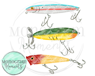 Watercolor Fishing Lures