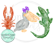 Girl's Crawfish, Pelican, Gator Trio