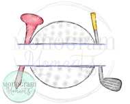 Girl's Golf Name Plate