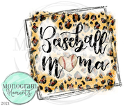 Baseball Mama Leopard Frame