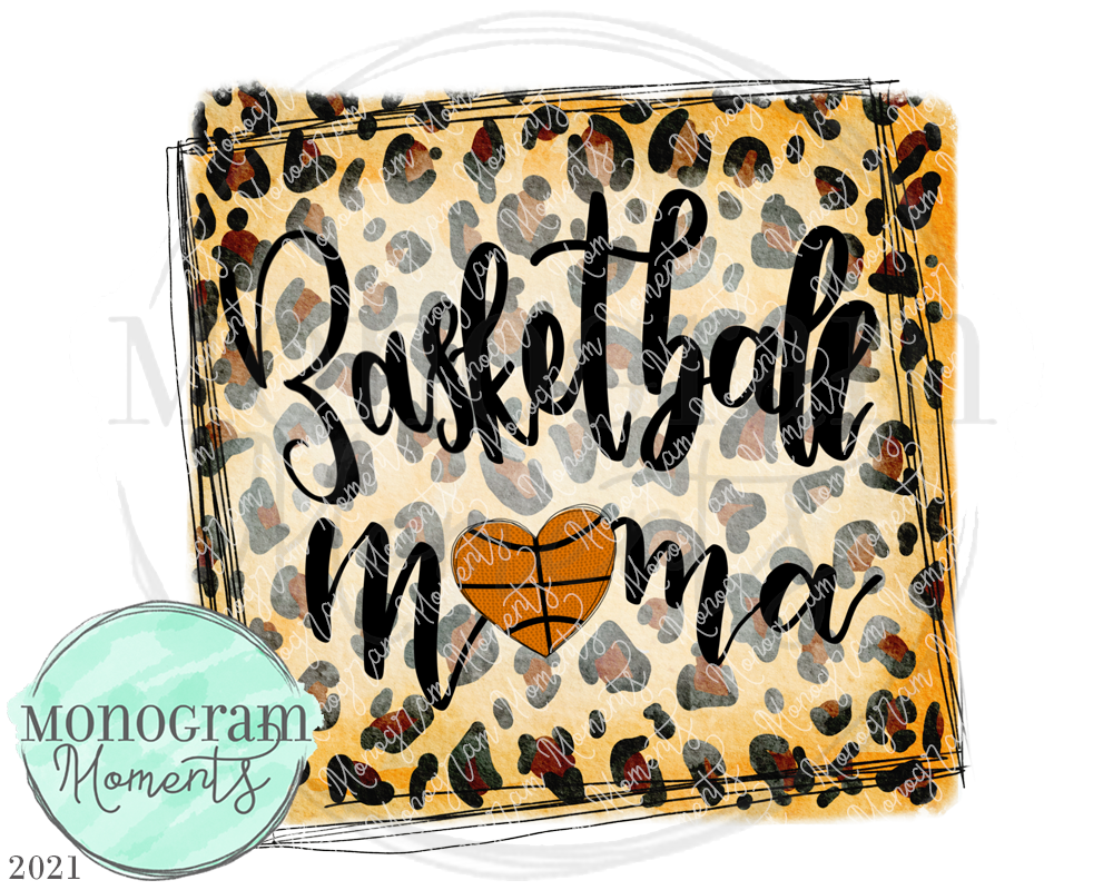 Basketball Mama Leopard Frame