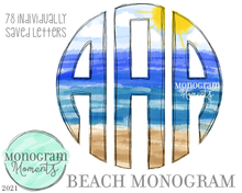 Load image into Gallery viewer, Beach Monogram

