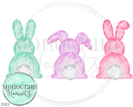 Girl's Bunny Tails Trio
