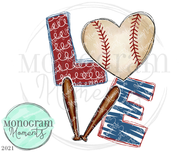 LOVE Baseball Heart
