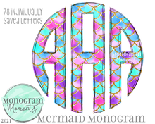 Load image into Gallery viewer, Mermaid Monogram

