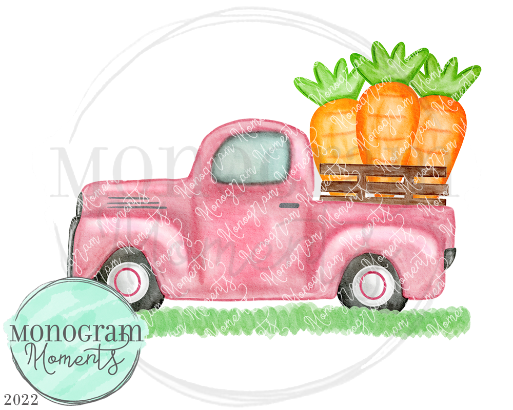 Pink Vintage Truck Carrots