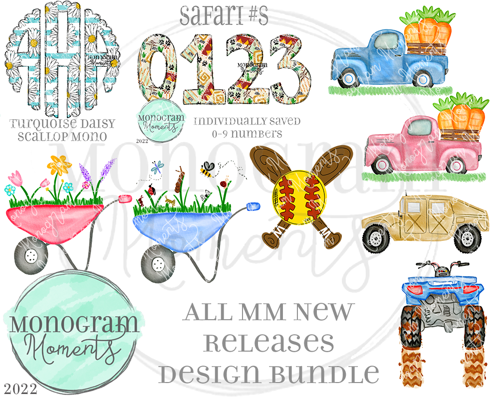 New Release Bundle 3/8/22 - Save 50% - 9 Total Designs