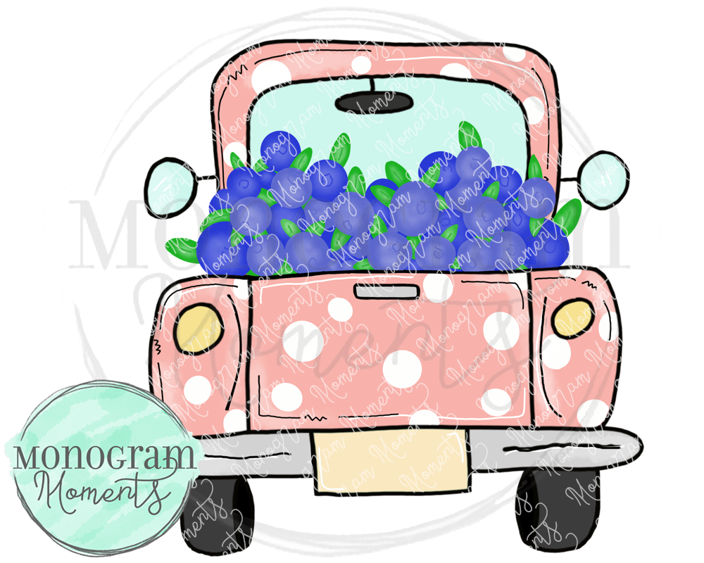 Girl's Blueberry Pick-Up Truck