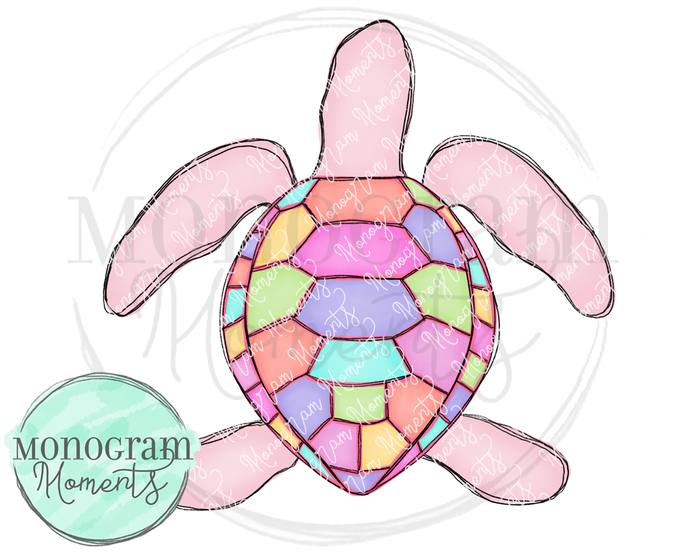 Pink Colorful Turtle