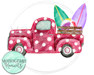 Pink Beach Things Vintage Truck
