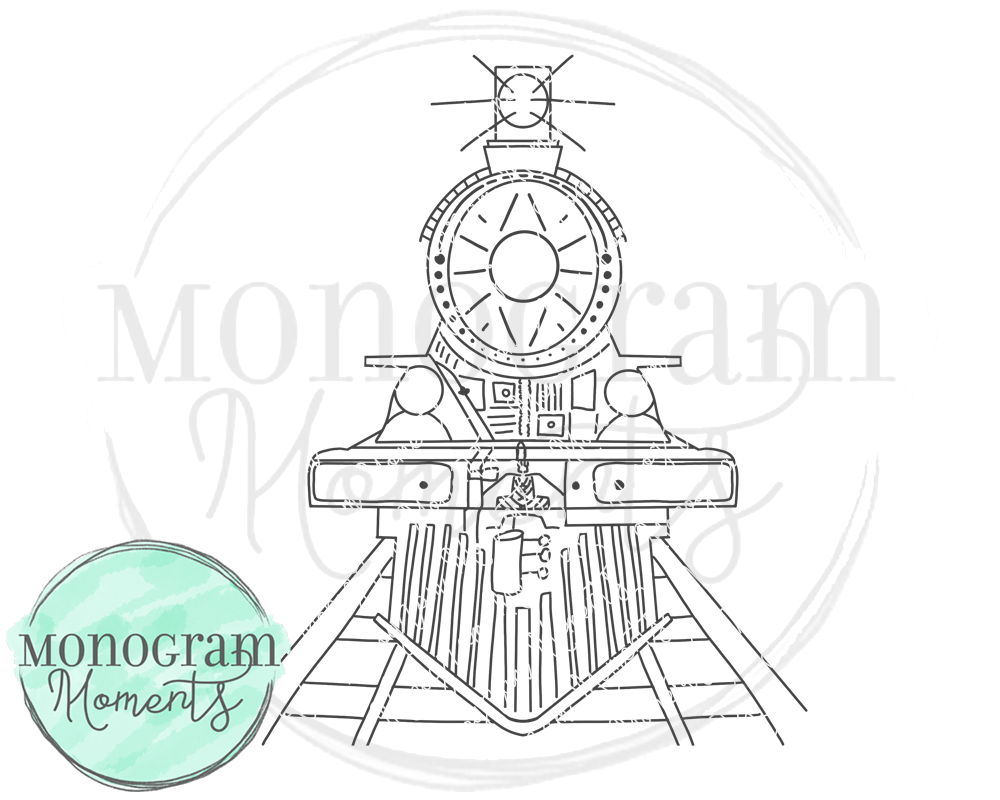Outlined Train – Monogram Moments