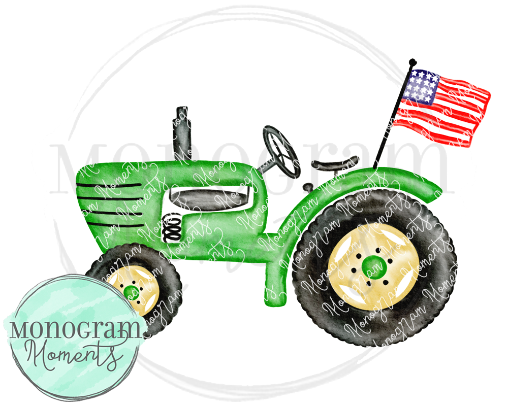 Tractor & Flag