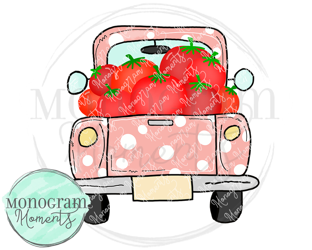 Peach Tomato Truck