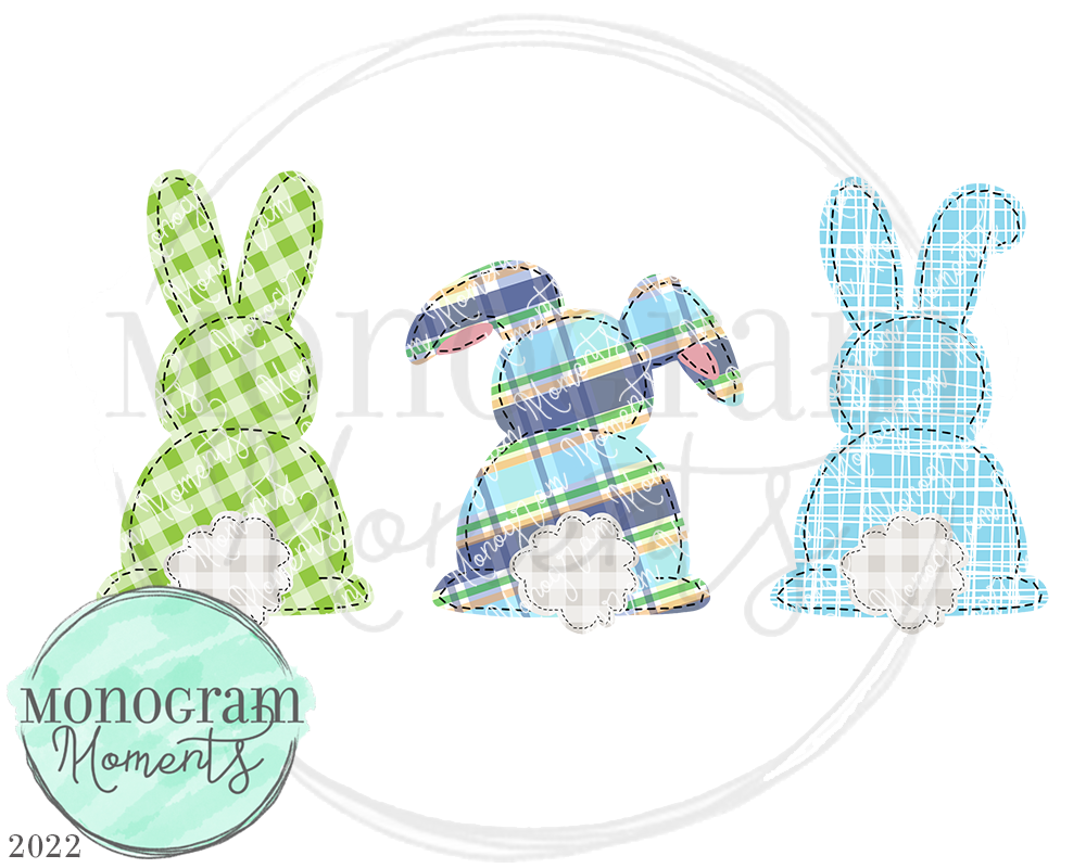 Boy's Stitched Bunny Tail Trio