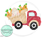 Red Easter Bunny Dump Truck
