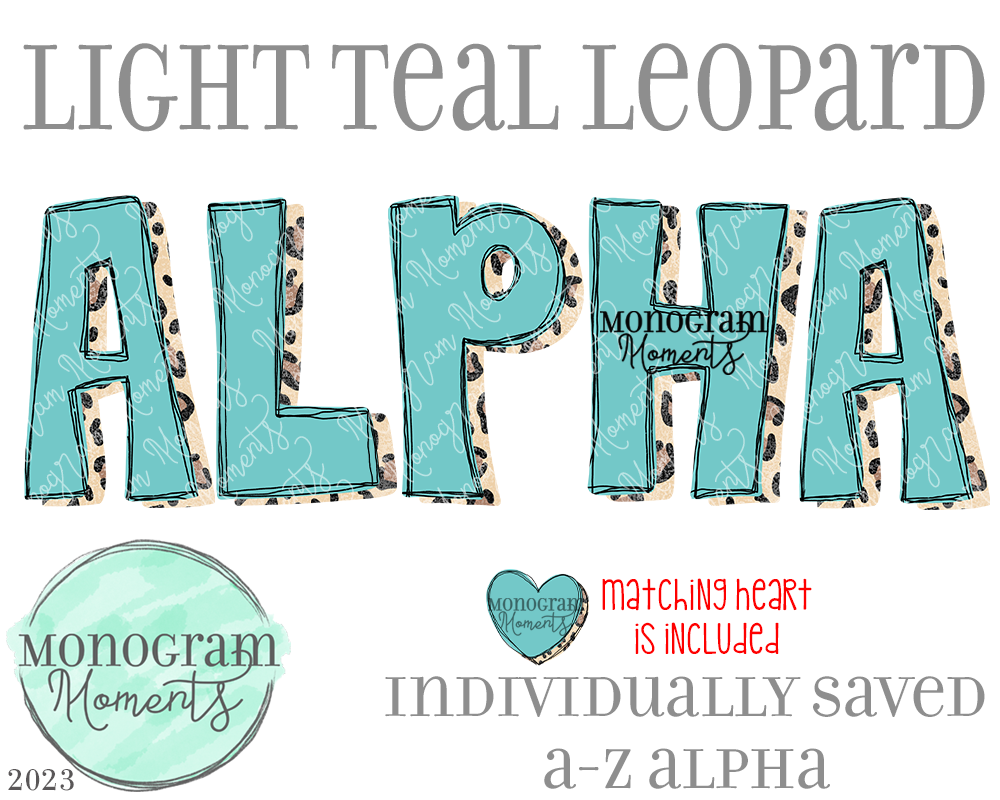 Light Teal Leopard Alpha