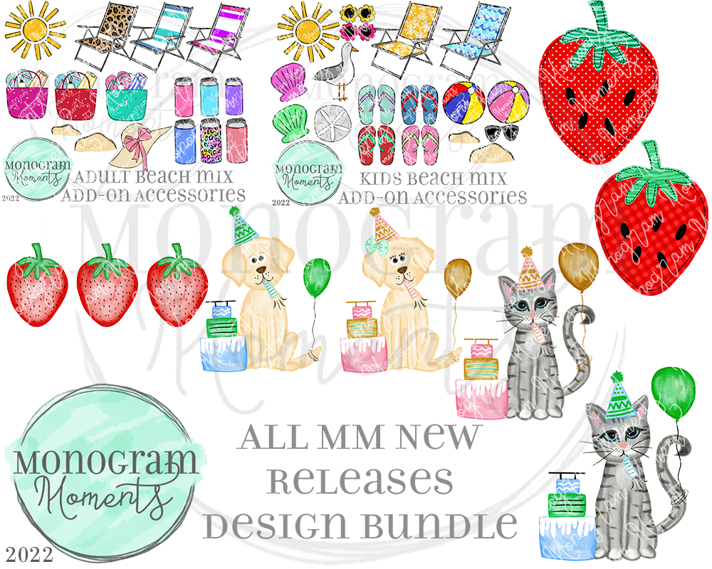 New Release Bundle 3/29/22 - Save 50% - 9 Total Designs