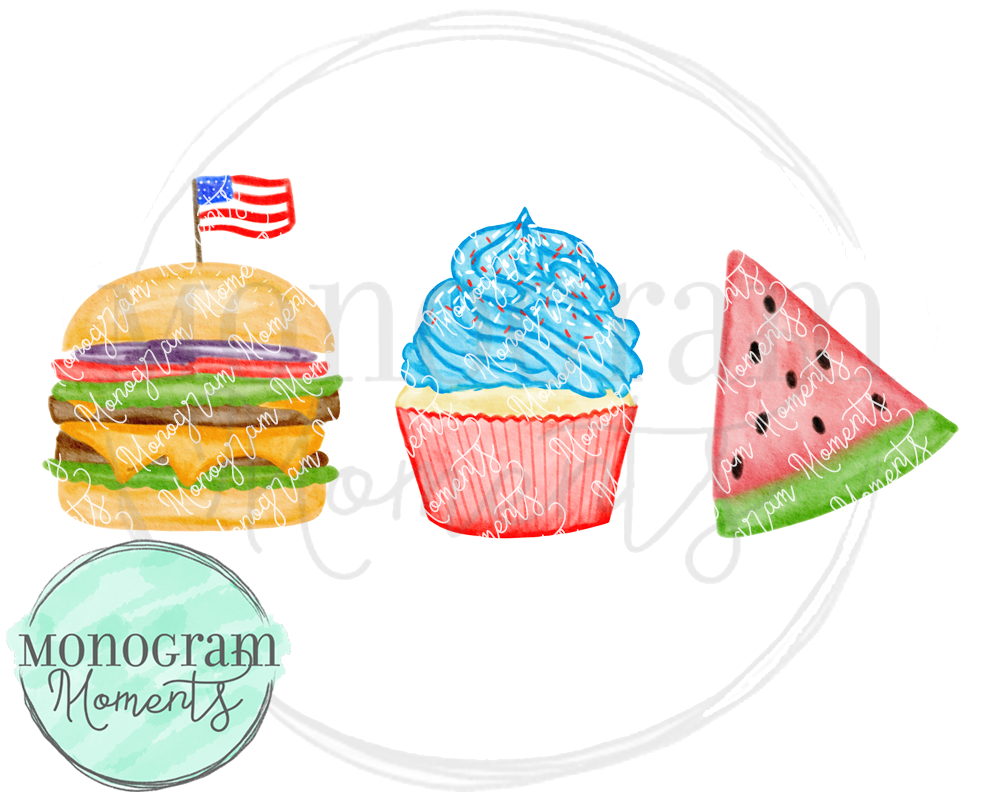 Independence Burger, Cupcake, Melon
