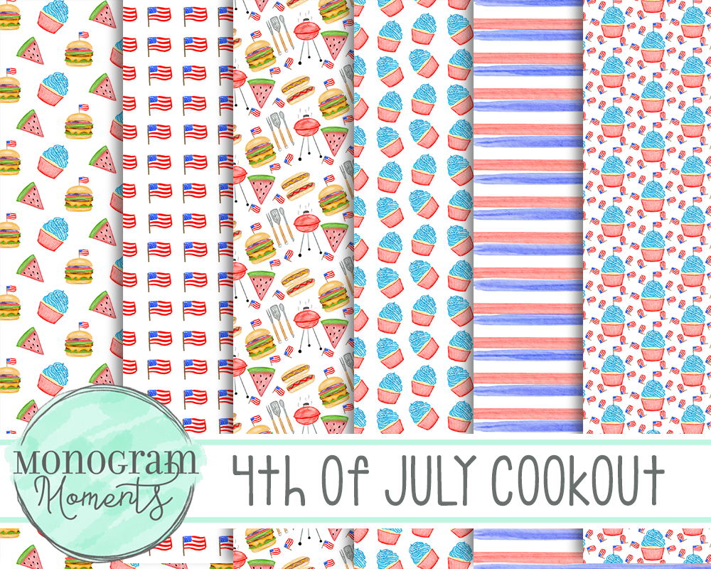 4th of July Cook Out - Digital Paper