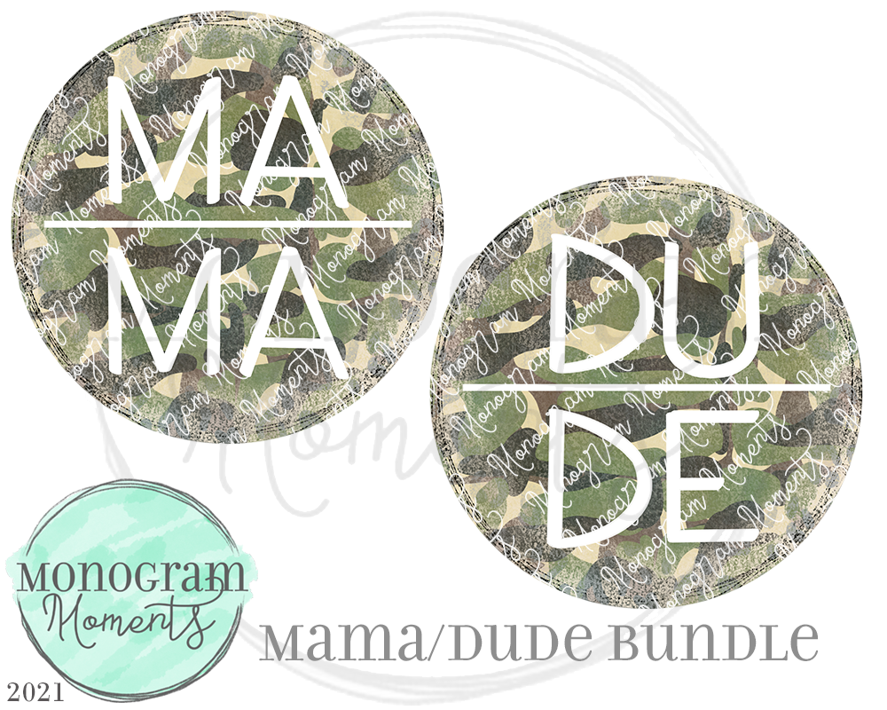 Mama/Dude Grunge Camo Bundle