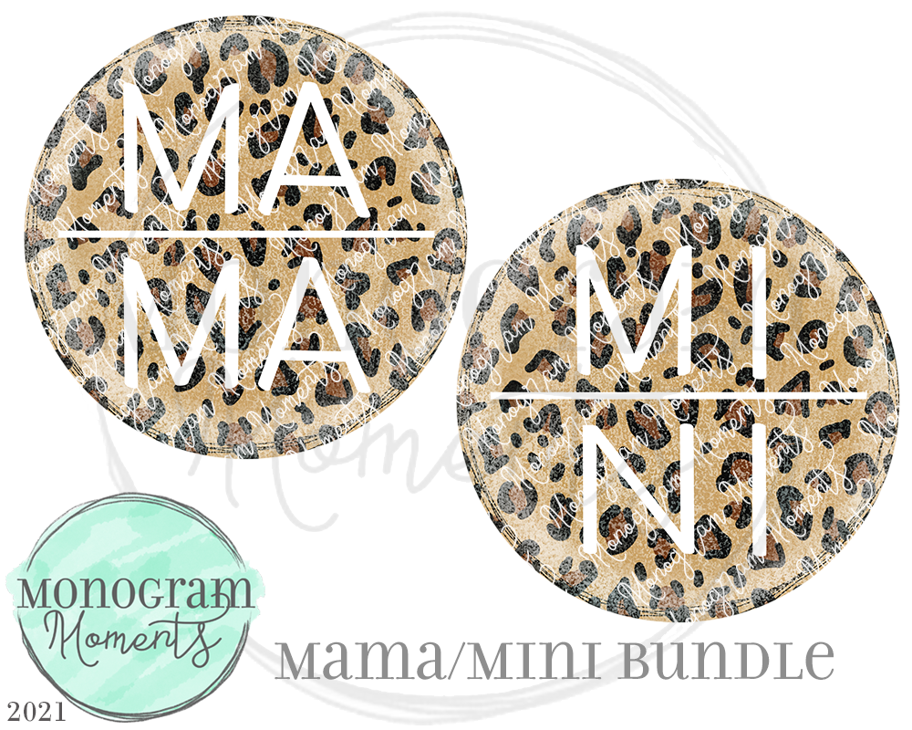 Mama/Mini Grunge Leopard Bundle