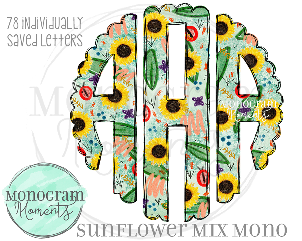 Sunflower Mix Monogram