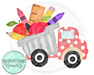 Girl's School Supplies Dump Truck