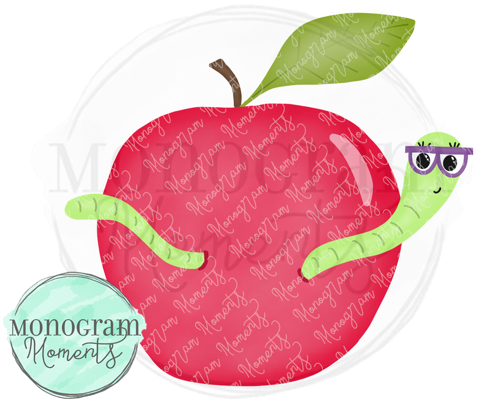 Girl's School Worm Apple