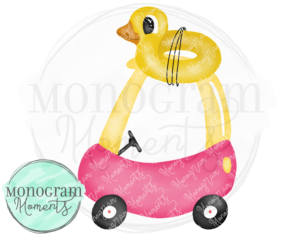 Pool Float on Pink Car – Monogram Moments