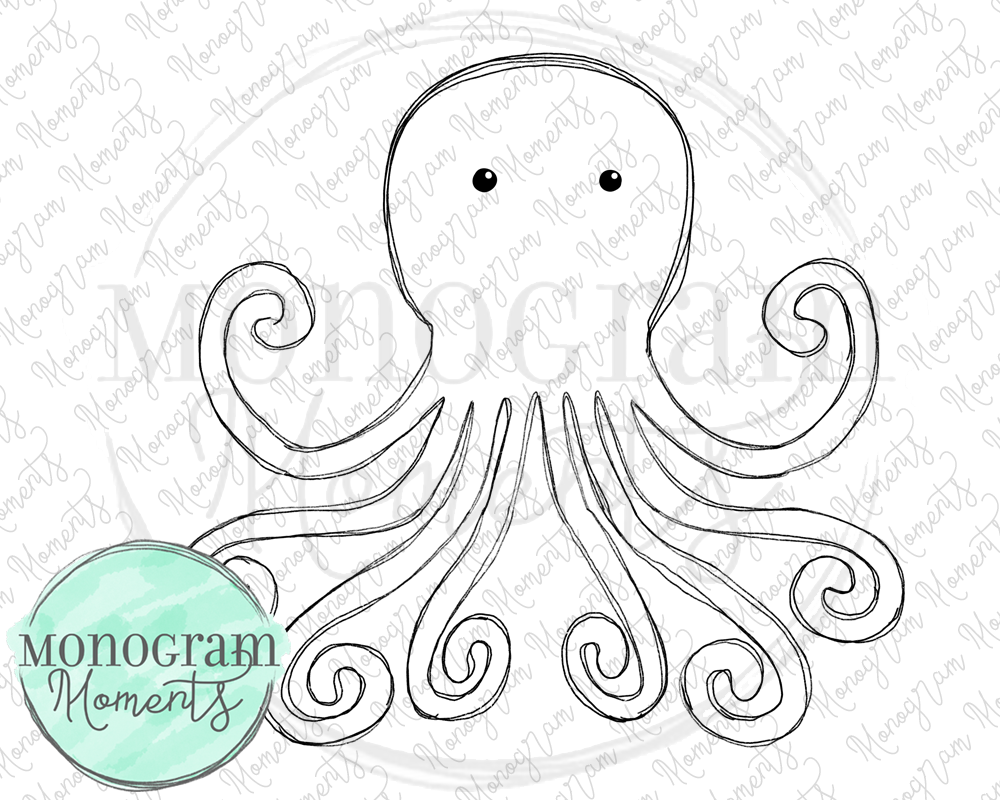 Outlined Octopus – Monogram Moments