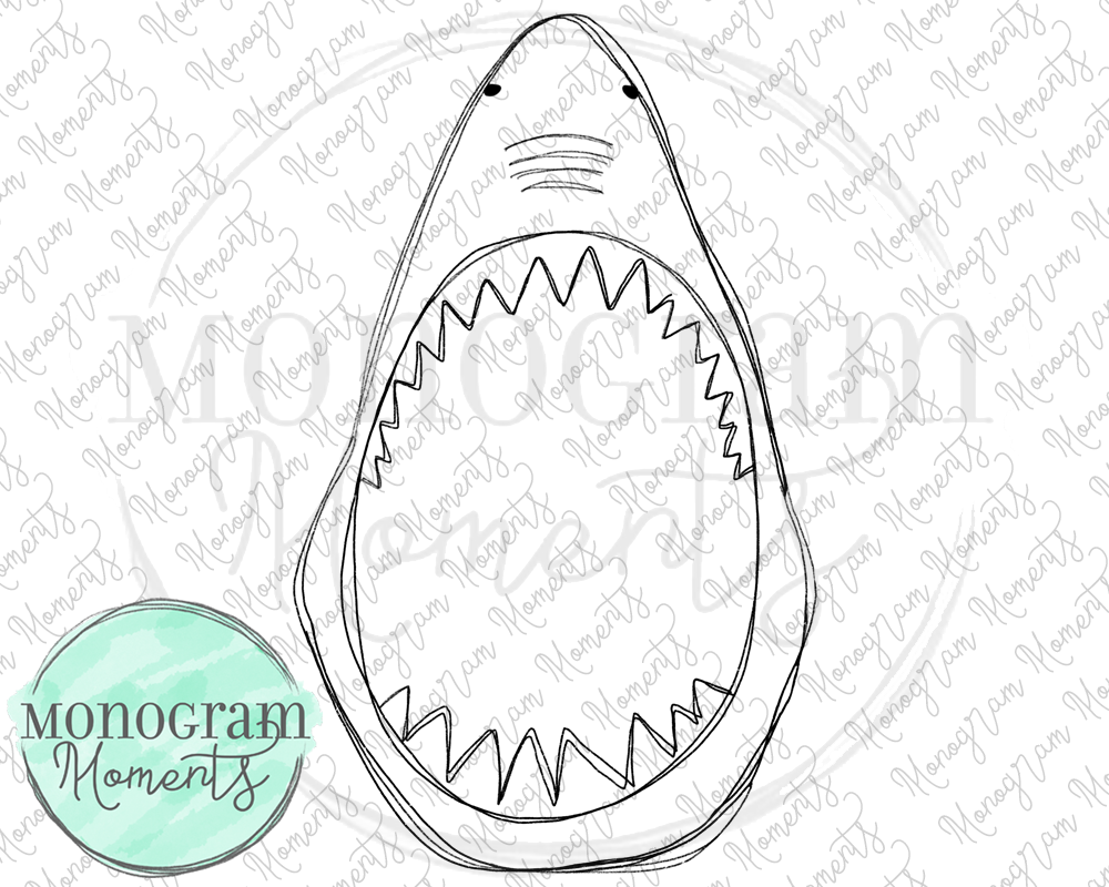Outlined Shark Mouth