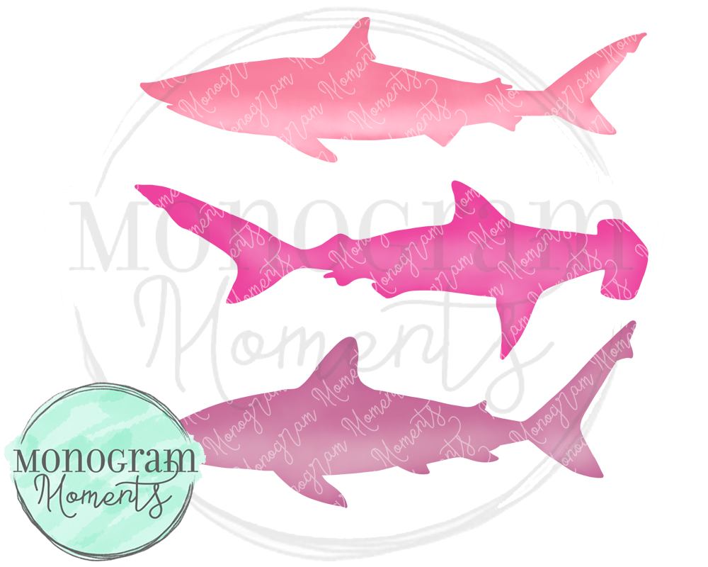 Stacked Pink Sharks