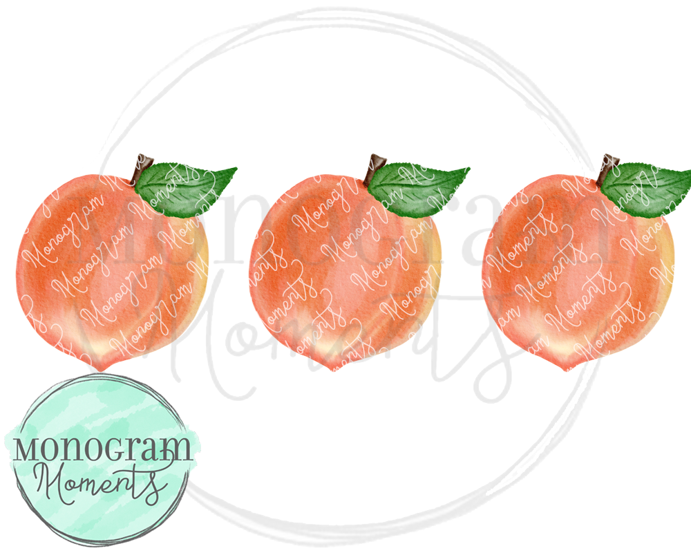 Watercolor Peach Trio
