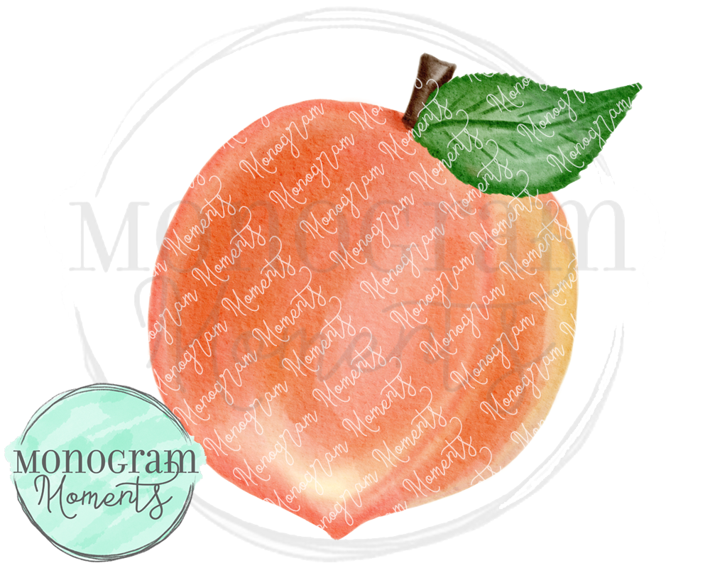 Realistic Watercolor Peach – Monogram Moments