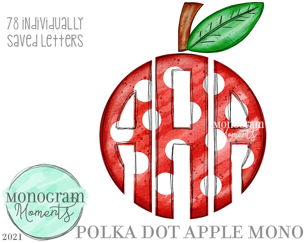 Polka Dot Apple Mono