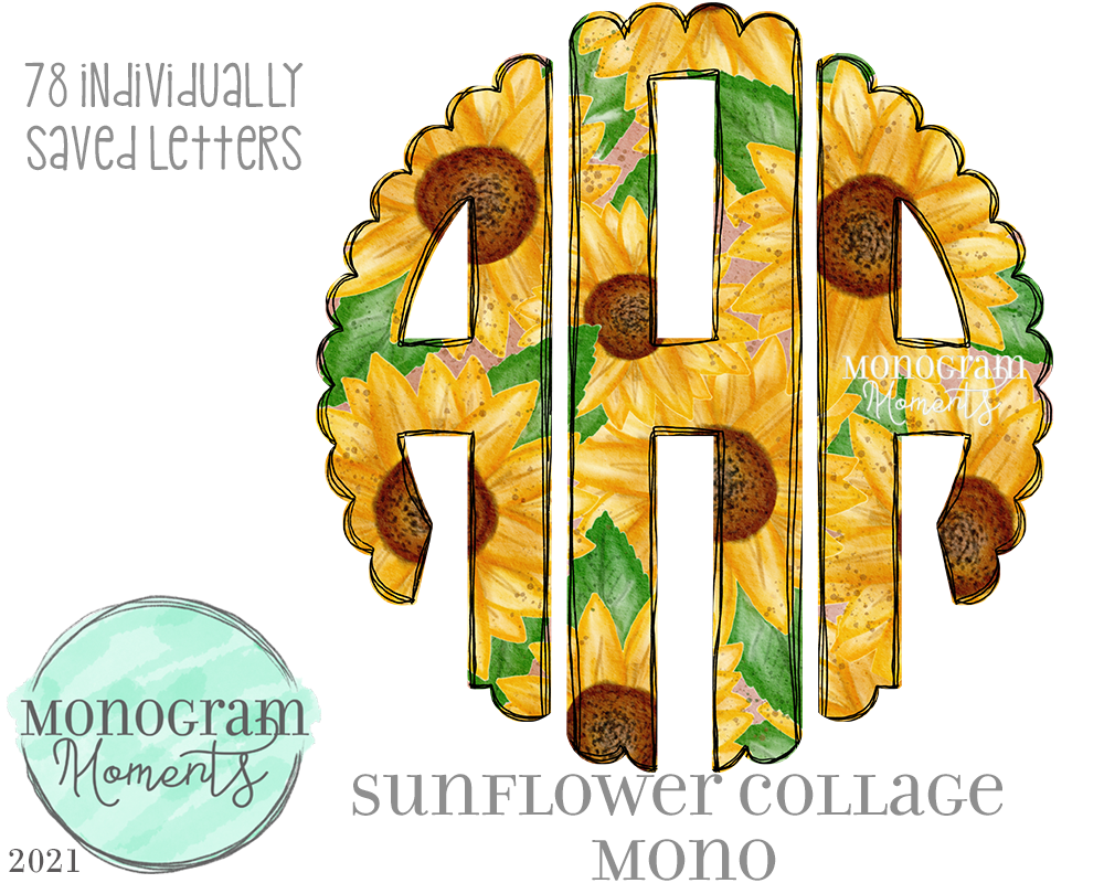 Sunflower Collage Mono