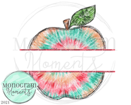 Tie Dye Apple Nameplate