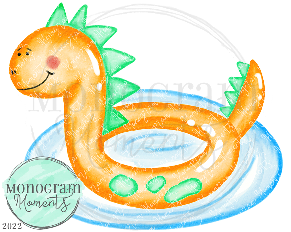 Orange Dino Float