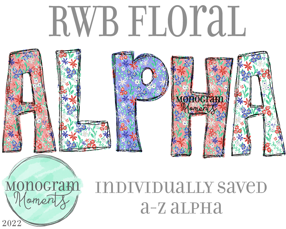 RWB Floral Alpha