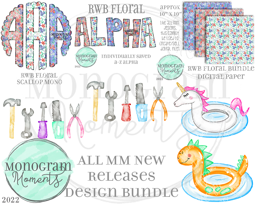 New Release Bundle 5/24/22 - Save 50% - 7 Total Designs