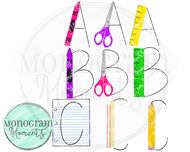 Girl's School Supplies Font
