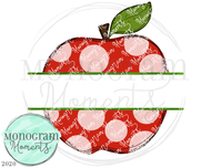 Polka Dot Apple Name Plate
