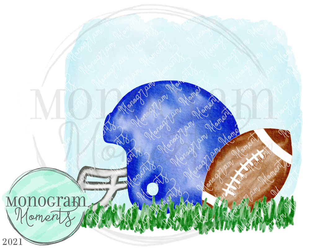 Blue FBall Helmet Setup – Monogram Moments