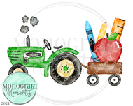 Green School Supplies Tractor