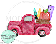 Pink School Vintage Truck Side
